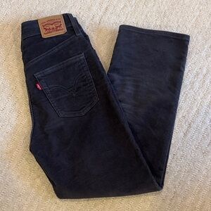 Levi's Women's Dark Grey Straight Ankle Jeans